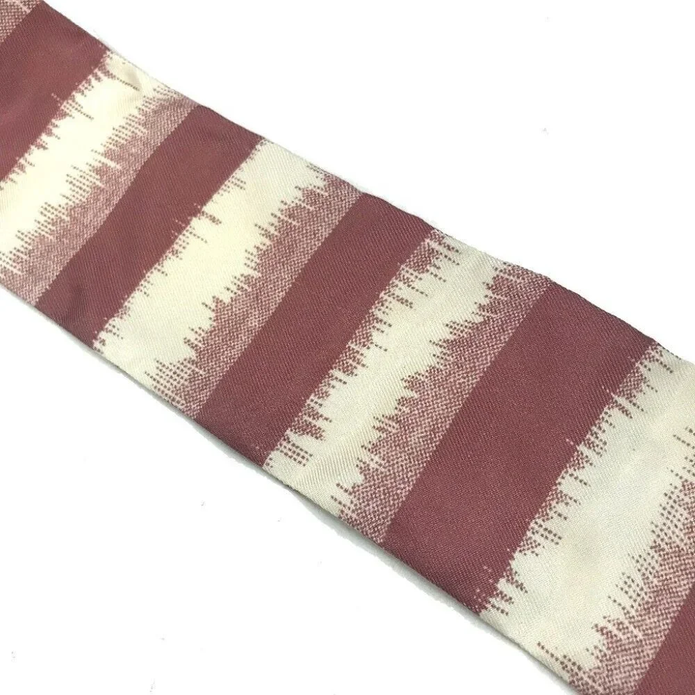 UNUSED DIOR Logo Mitsua Twilly Scarf silk Beige x Dusty Pink